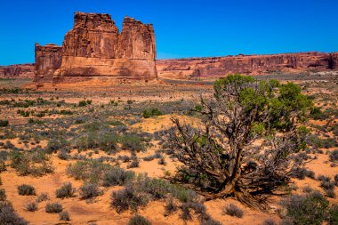 The Mittens, Monument Valley 'de güneş doğarken, Arizona ve Utah, ABD