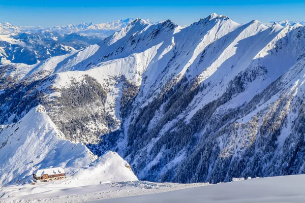 Kaprun Kayak Dağının Karlı Manzarası Tyrol Avusturya — Stok fotoğraf