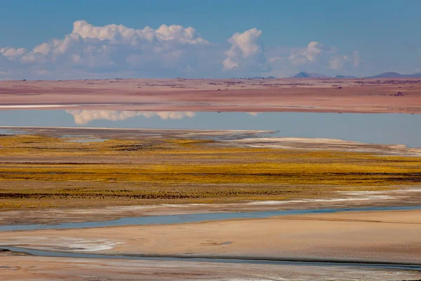 Salar Atacama Vulkanisch Landschap Zoutmeer Atacama Woestijn Chili Zuid Amerika — Stockfoto