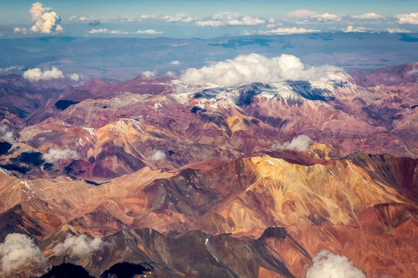 Cordilheira Dos Andes Atacama Vista Aérea Paisagens Dramáticas Com Vulcões — Fotografia de Stock