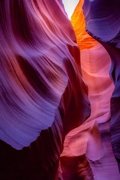Antelope Slot Canyon Illuminated Sunlight Page Arizona United States —  Fotos de Stock