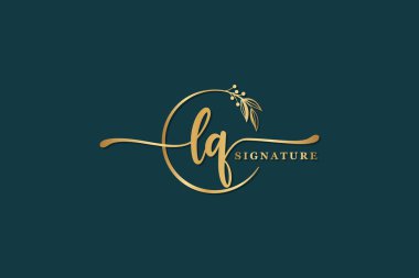 Lüks logo tasarımı. El yazısı vektör logosu tasarımı resimleme