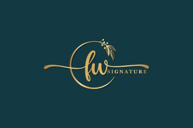 Lüks logo tasarımı. El yazısı vektör logosu tasarımı resimleme