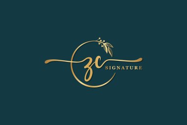 Lüks logo tasarımı. El yazısı vektör logosu tasarımı resimleme