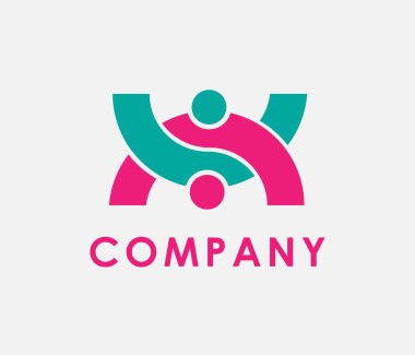 İnsanlar logo vektör şablonu illüstrasyon işaret tasarım topluluğu ve toplanma