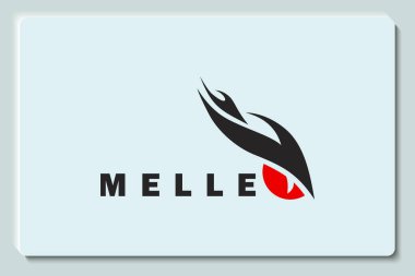 Canavar göz logosu tasarımı, elektronik oyun vektör logosu tasarımı