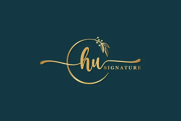 Luxury Signature Logo Design Initial Handwriting Vector Logo Design Illustration — 스톡 벡터