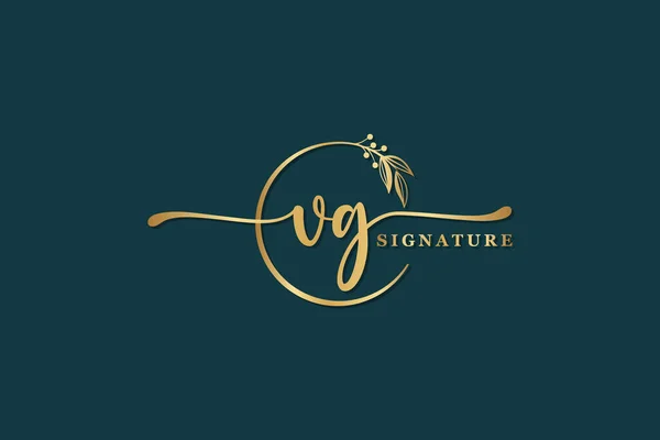 Design Logo Firma Lusso Iniziale Calligrafia Vettoriale Logo Disegno Illustrazione — Vettoriale Stock