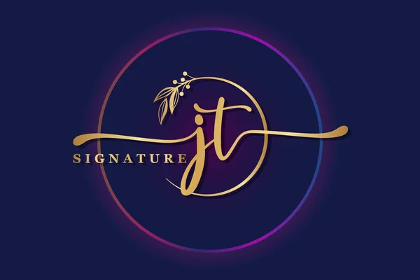 Luxury Signature Logo Design Initial Handwriting Vector Logo Design Illustration — стоковый вектор