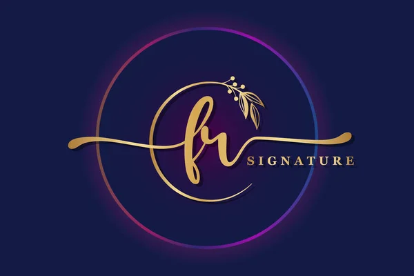 Luxury Signature Logo Design Initial Handwriting Vector Logo Design Illustration — Stok Vektör