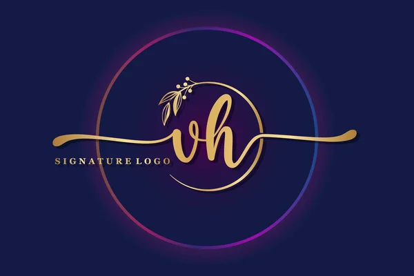 Luxury Signature Logo Design Initial Handwriting Vector Logo Design Illustration — Stockvektor