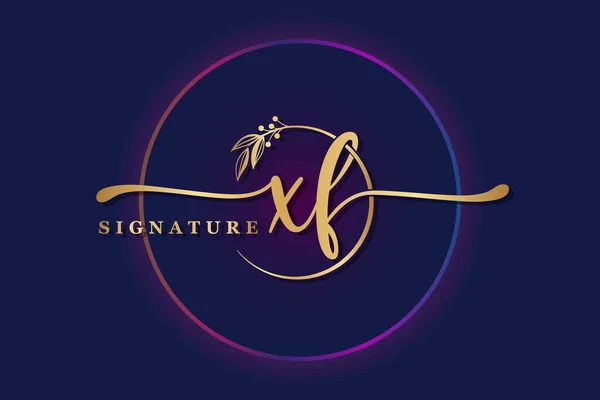 Luxury Signature Logo Design Initial Handwriting Vector Logo Design Illustration — Vector de stock