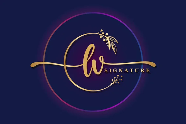 Luxury Signature Logo Design Initial Handwriting Vector Logo Design Illustration — стоковый вектор