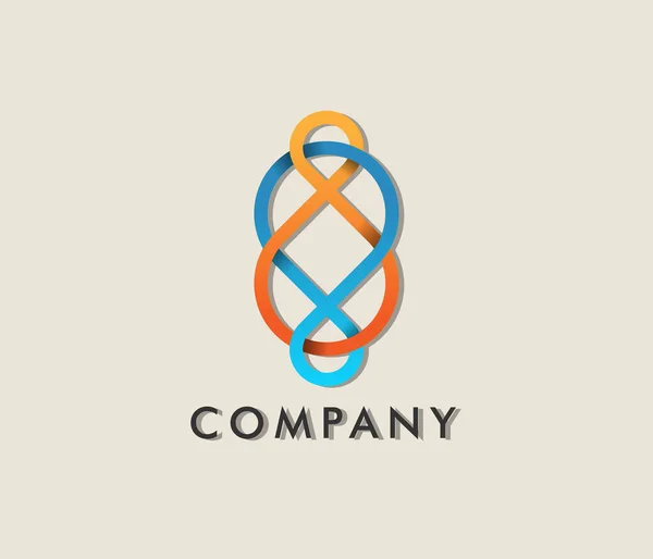 Infinity Symbol Logo Design — Vector de stock