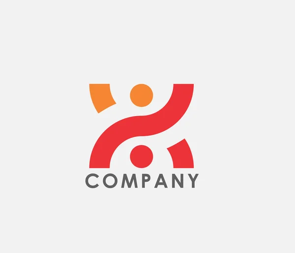 People Logo Vector Template Illustration Sign Design Community Gathering — 스톡 벡터