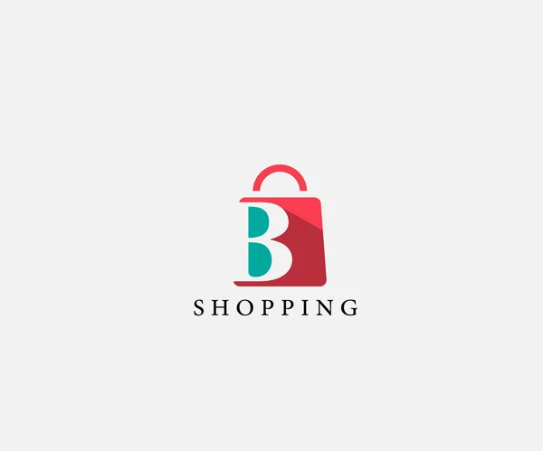 Vector Shopping Bag Letter Shopping Icon Creative Fast Shop Creative — Wektor stockowy
