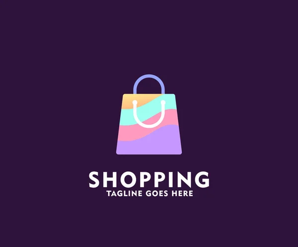 Online Shop Logo Design Vorlage Shopping Logo Vektor Symbol Illustration — Stockvektor