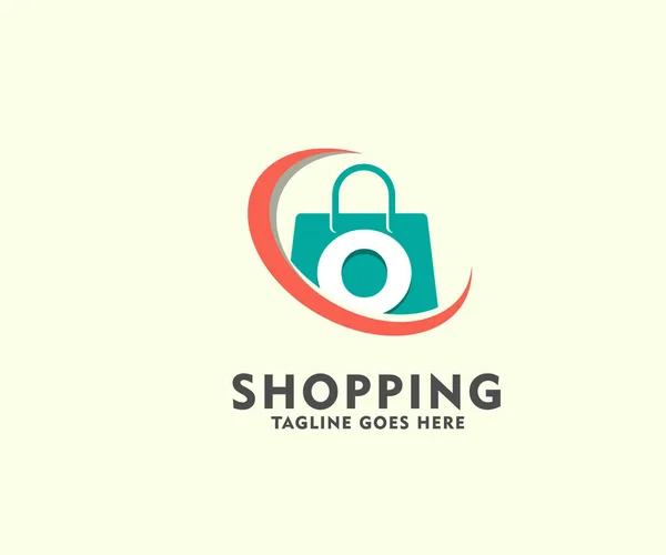Brev Isolerad Orange Väska För Online Shop Logo Design Mall — Stock vektor