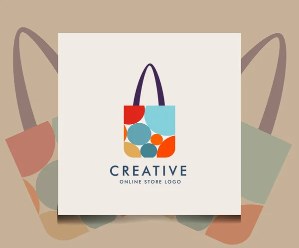 Online Shop Logo Design Vorlage Shops Sale Discount Store Oder — Stockvektor