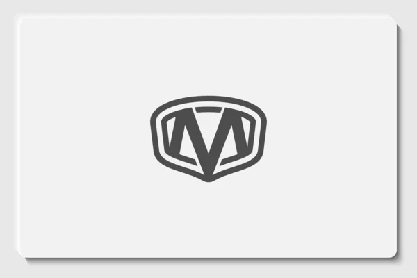 Logo Design Automotive Business Combination Initials Shield Logo Concept — Stockvektor