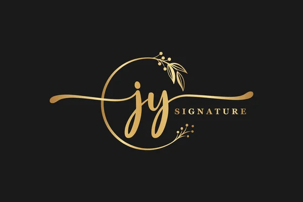 Luxury Signature Initial Logo Design Handwriting Vector Logo Design Illustration — стоковый вектор