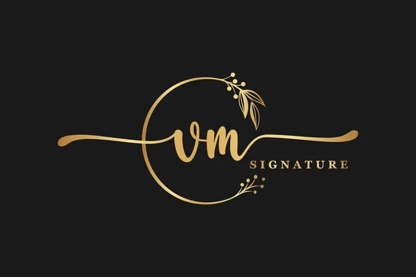 Luxury Signature Initial Logo Design Handwriting Vector Logo Design Illustration — Stockový vektor