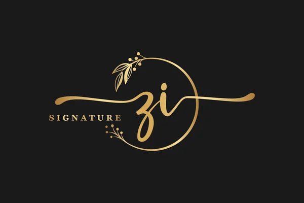 Luxury Signature Initial Logo Design Handwriting Vector Logo Design Illustration — Archivo Imágenes Vectoriales