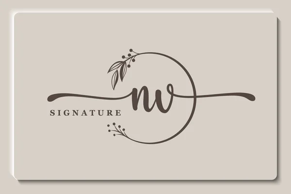 Luxury Signature Initial Logo Design Handwriting Vector Logo Design Illustration — Stockvektor