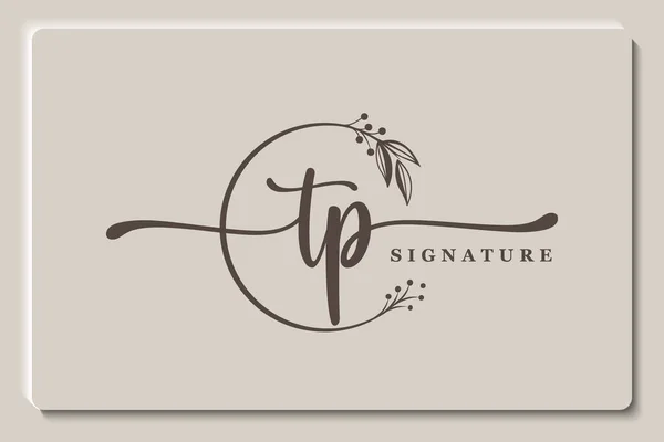 Luxury Signature Initial Logo Design Handwriting Vector Logo Design Illustration — Stock Vector