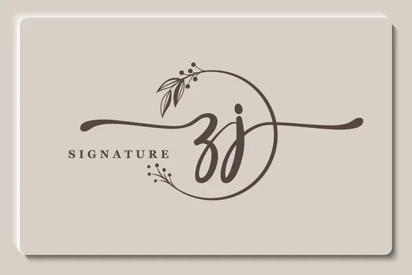 Luxury Signature Initial Logo Design Handwriting Vector Logo Design Illustration — Stock Vector