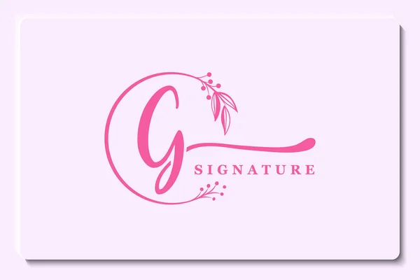 Luxury Signature Initial Logo Design Handwriting Vector Logo Design Illustration — Wektor stockowy