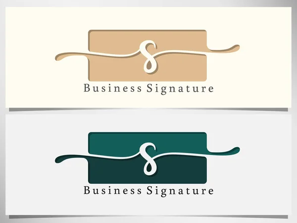 Ícone Design Logotipo Para Assinatura Comercial Letra Inicial Quadrado Isolado — Vetor de Stock