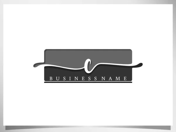 Design Logotipo Assinatura Criativa Monograma Caligrafia Carta Design Logotipo Isolado — Vetor de Stock
