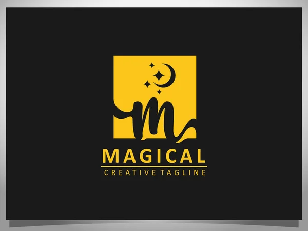 Gyllene Logotyp Emblem Ikon Relaterad Till Magical Musikaliskt Privat Logotyp — Stock vektor