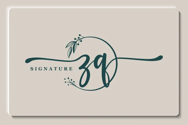 Projekt Logo Podpis Początkowy Izolowany Liść Kwiat — Wektor stockowy