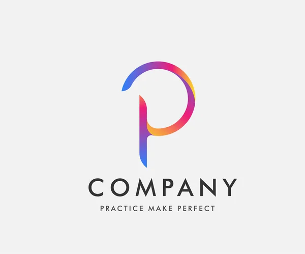 Colorful Logotype Letter Initial Logo Design Template — Vetor de Stock