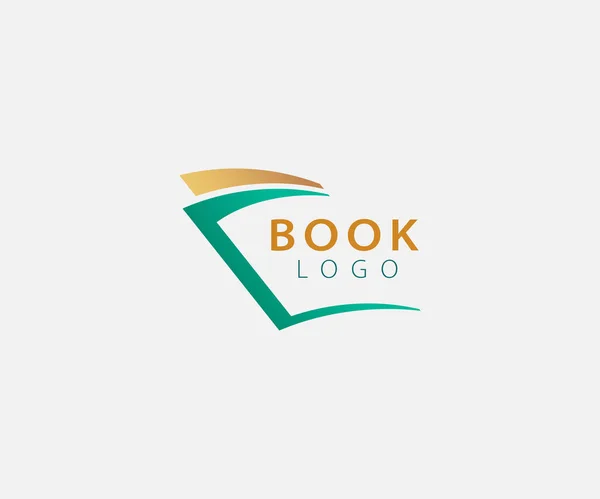 Open Book Logo Design Bookstore Book Company Publisher Encyclopedia Library — Vector de stock