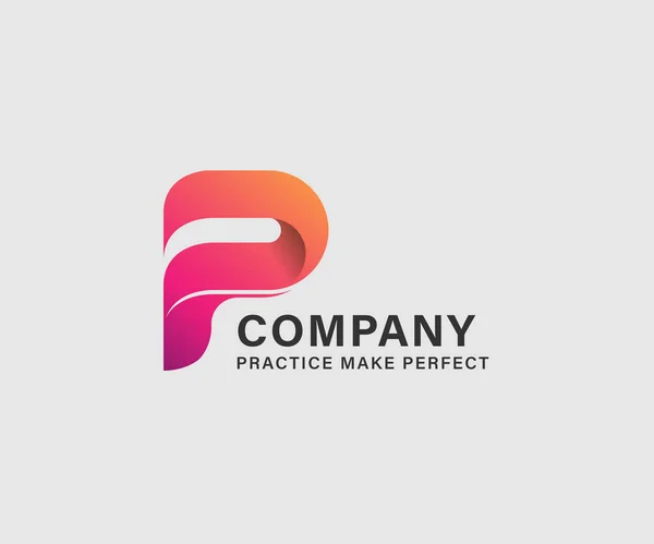 Gradient Logotyp Initial Bokstav Logo Design Mall Element — Stock vektor