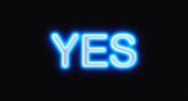 Ayrı Renkli Neon Sembol Şekil İmza Metni Evet. Parlak Çokrenkli Parlak Rakamlar Yeni Yıl Flaşları ve Parıltısı. Renkli Neon Işık Biçimli Parti Zarafeti