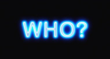 Renkli Neon Sembol Şekil İmza Metni Kim? Parlak Çokrenkli Parlak Rakamlar Yeni Yıl Flaşları ve Parıltısı. Renkli Neon Işık Biçimli Parti Zarafeti