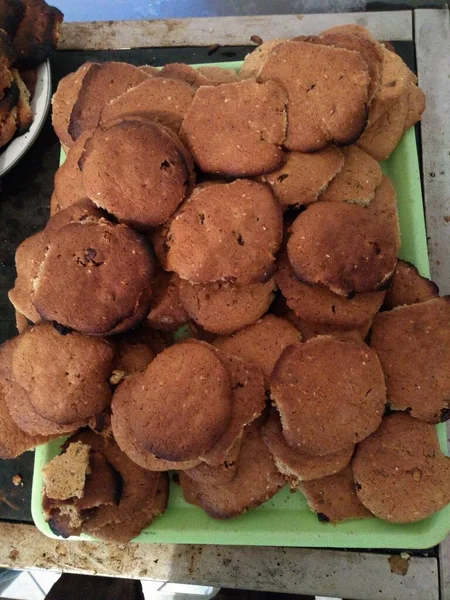 Biscoitos Caseiros Marrons Fogão — Fotografia de Stock