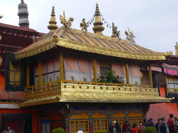 Immeuble Dans Temple Jokhang Lhassa Tibet — Photo