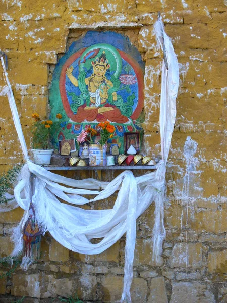 Offerte Santuario Buddista Potala Palace Lhasa Tibet — Foto Stock