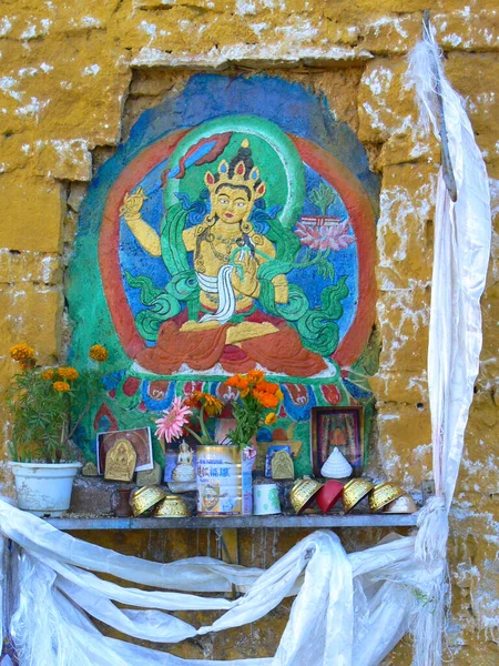 Offerte Santuario Buddista Potala Palace Lhasa Tibet — Foto Stock