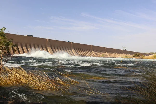 Rio Água Nilo Barragem Baixa Represa Velha Aswan Egypt — Fotografia de Stock