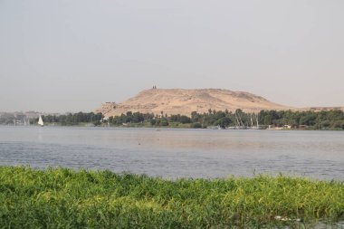 Aswan City 'den Nil Nehri manzarası