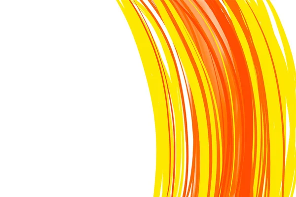 Pomarańczowy Żółty Akrylowy Tło Białym Płótnie Minimalizm Graficzny Tło Linii — Wektor stockowy