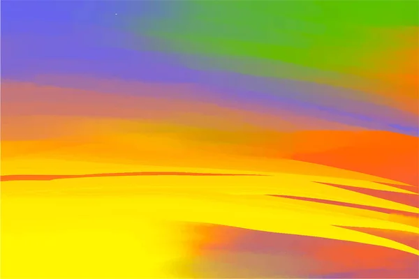 柔和的彩虹水彩画 背景简约 图形背景 横幅线条 五彩缤纷的背景 绘画笔画 — 图库矢量图片