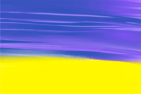 Фон Синих Желтых Тонах Мазки Кисти Акриловые Краски Украинский Флаг — стоковый вектор