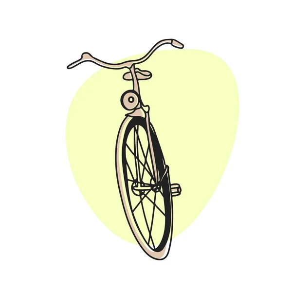 Fahrrad Doodle Stil Pastellfarben Linienvektor Umrissillustration Transportmittel — Stockvektor
